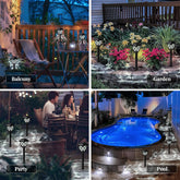 Solar Lights Outdoor Garden, 6 Pack LED Garden Solar Lights Waterproof, Solar Powered Pathway Lighting for Yard, Patio, Landscape, Walkway, Path (Cold White, Energy Class A)